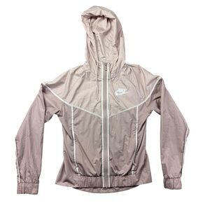 Nike Jacket Women's Extra Small Pink Long Sleeve Windbreaker Full Zip Pockets